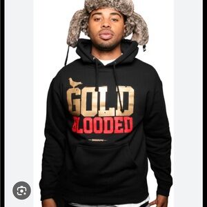 Adapt Clothing San Francisco 49ers Gold Blooded Red/Black Hoodie Size Medium